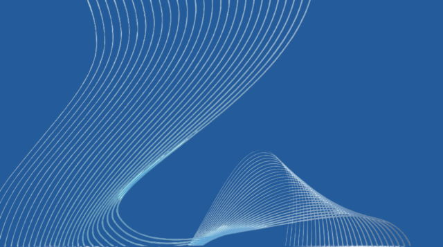 onde grafiche bianche su fondo blu